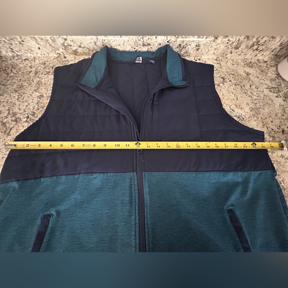 Land’s End Men’s Insulated Full Zip Vest Lightweight Golf Blue Size XL 46-48 - Picture 10 of 11